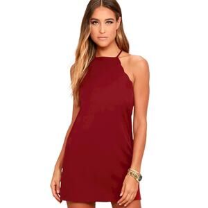 Lulus Endlessly Endearing Wine Red Dress Women's Size Extra Small